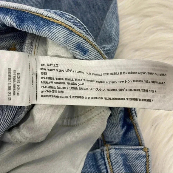 Abercrombie & Fitch The 90's Straight Ultra a high Rise Jeans Size 28 6 Long - Picture 5 of 7